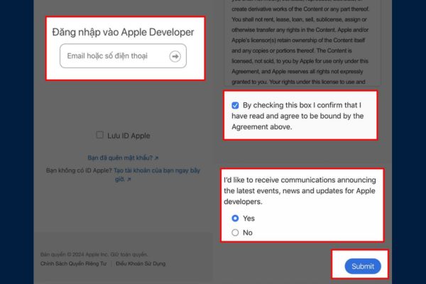 Đăng ký tham gia Apple Developer Beta
